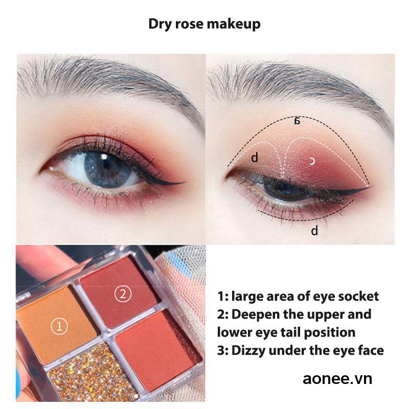 ✨✨Bảng Phấn Mắt 4 Ô Dikalu Pumpkin Wine Red