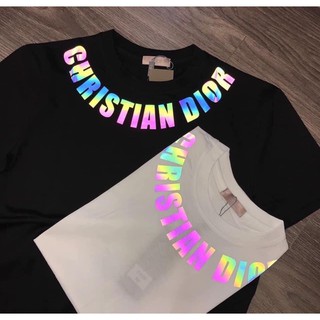 Áo phản quang chữ siêu hot - Áo thun tay lỡ Unisex Chữ nam nữ Hai Màu Trắng Đen Siêu Chất - áo phông rộng tay lỡ