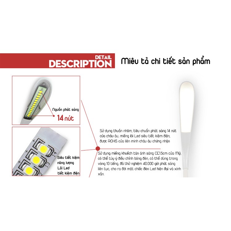 Đèn  Cảm Ứng Chống Cận COMIDA 3 CẤP ĐỘ