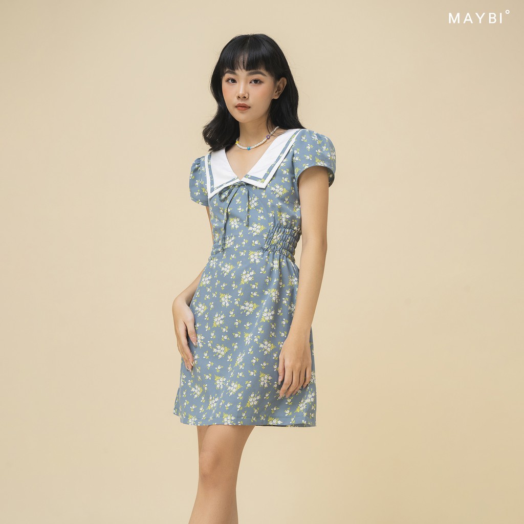 MAYBI - Đầm hoạ tiết hoa cổ lá sen - Sailor dress