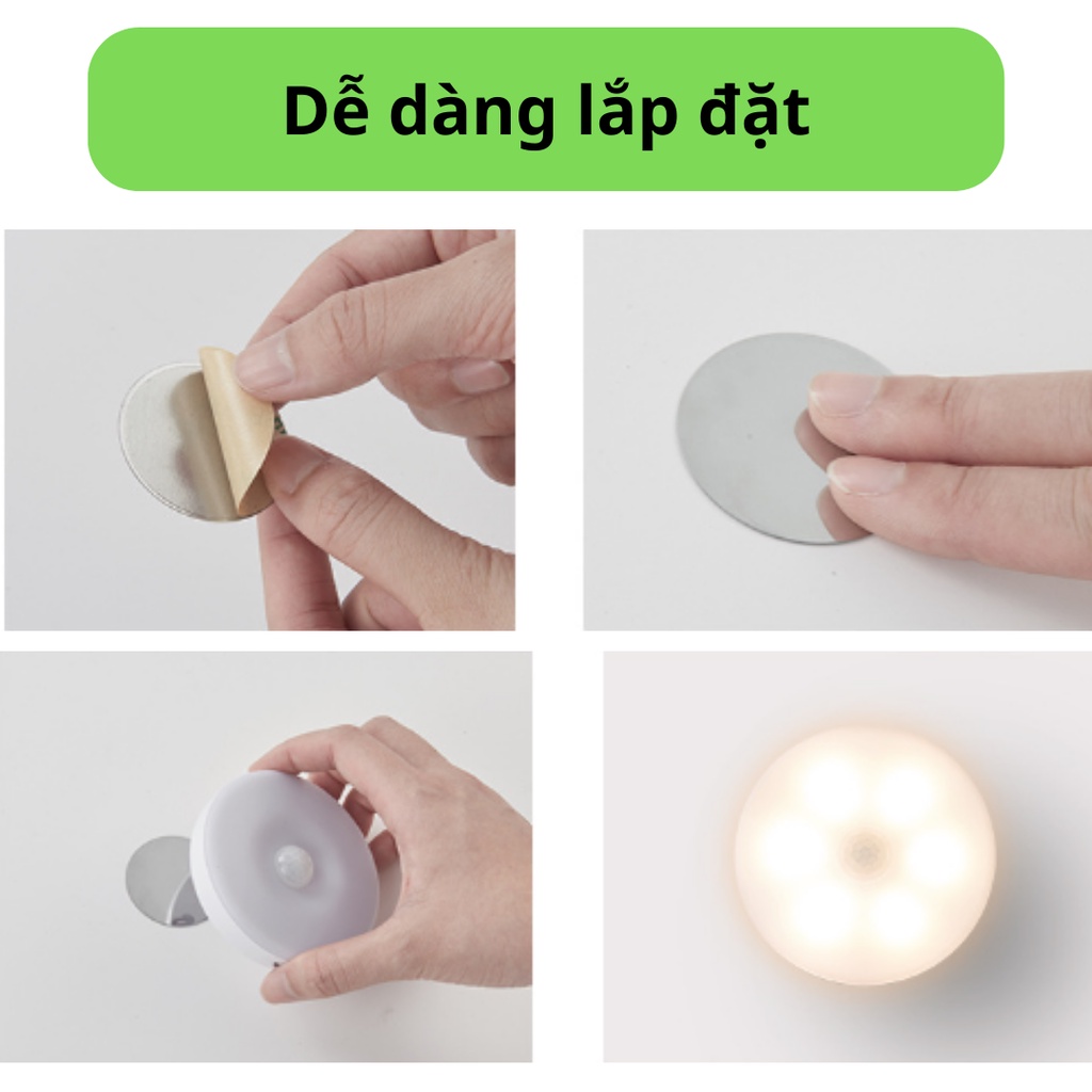 Đèn LED Cảm Biến Chuyển Động USB Cảm Biến Dán Tường Cầu Thang Nhà Bếp Tủ Đựng Quần Áo Tích Điện Sạc Điện