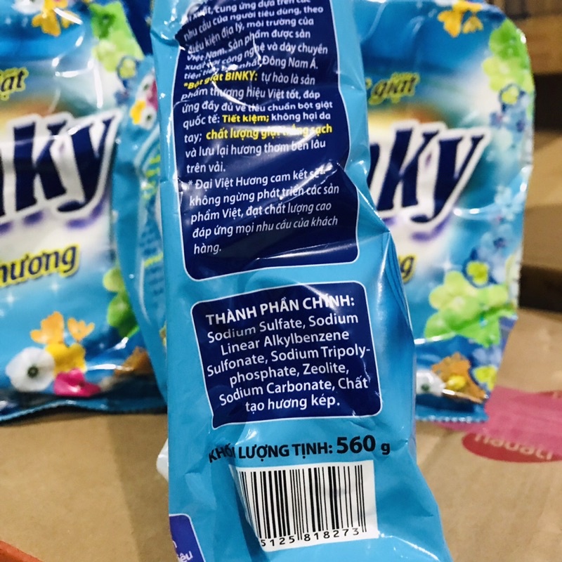 Bột Giặt BinKy 520g Siêu Bọt Ngát Hương