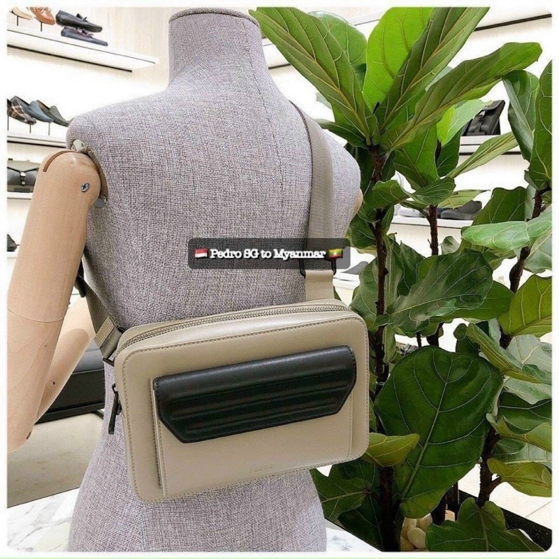 Túi đeo chéo Nam Pedro sling Bag hàng đẹp nét da mềm chuẩn Tag Mac