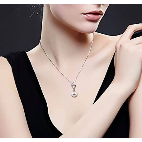 Bộ dây chuyền và khuyên tai bạc Sterling 925