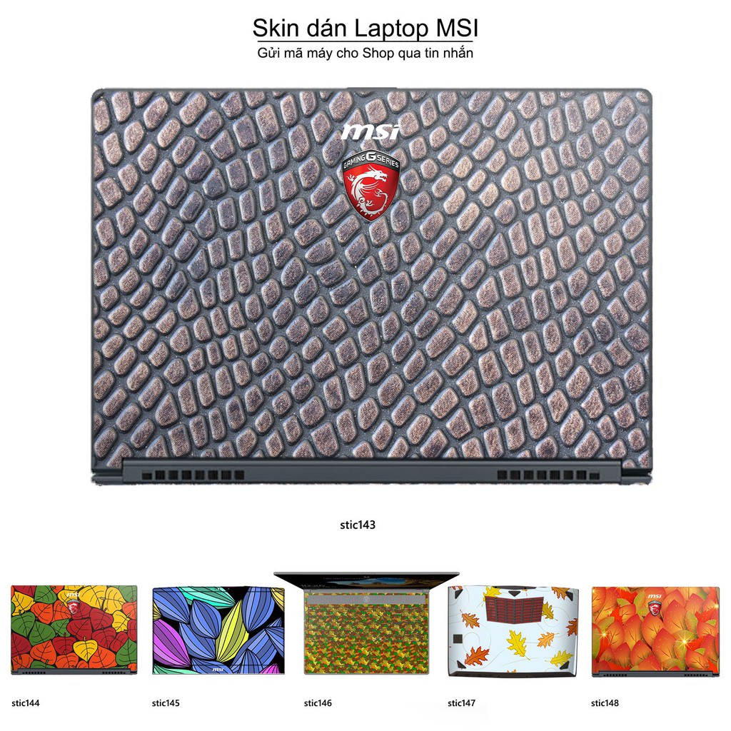 Skin dán Laptop MSI in hình Hoa văn sticker nhiều mẫu 24 (inbox mã máy cho Shop)
