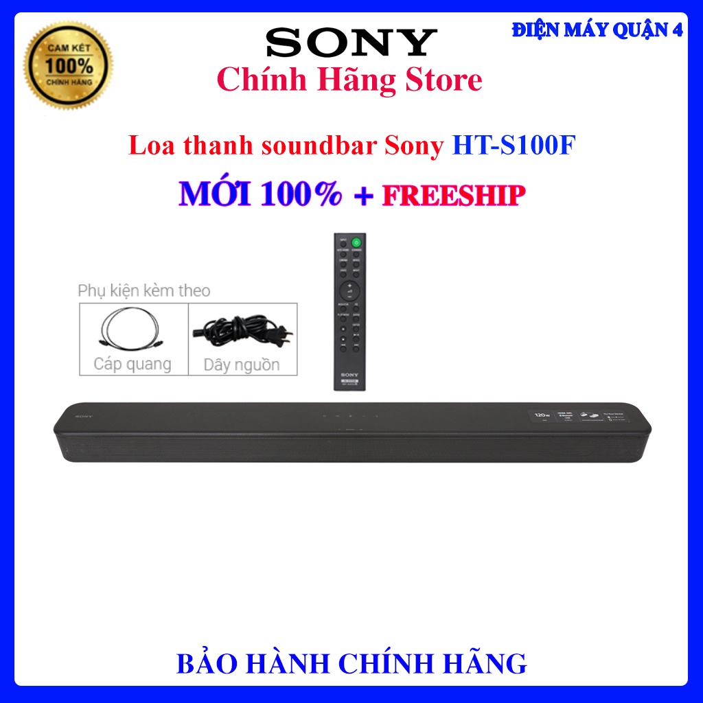 Loa thanh soundbar Sony 2.0 HT-S100F 120W, Bảo hành chính hãng 12 tháng.
