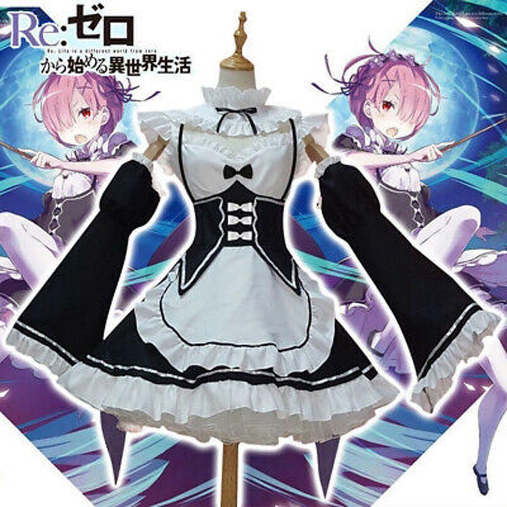 Mocho Bộ Đồ Hóa Trang Nhân Vật Ram Trong Re: Zero Ở Thế Giới Khác Nhau Trong Rem Isekai Seikatsu Ram Dịp Halloween