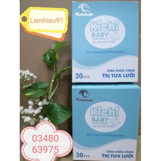Gạc rơ lưỡi que tưa lưỡi Kichi Baby.Hộp 30 cái