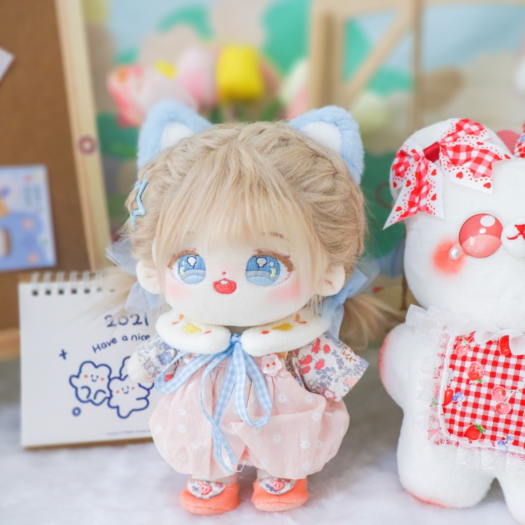 Búp bê không thuộc tính tóc tơ Bông Tuyết và Hoa Đào 20cm