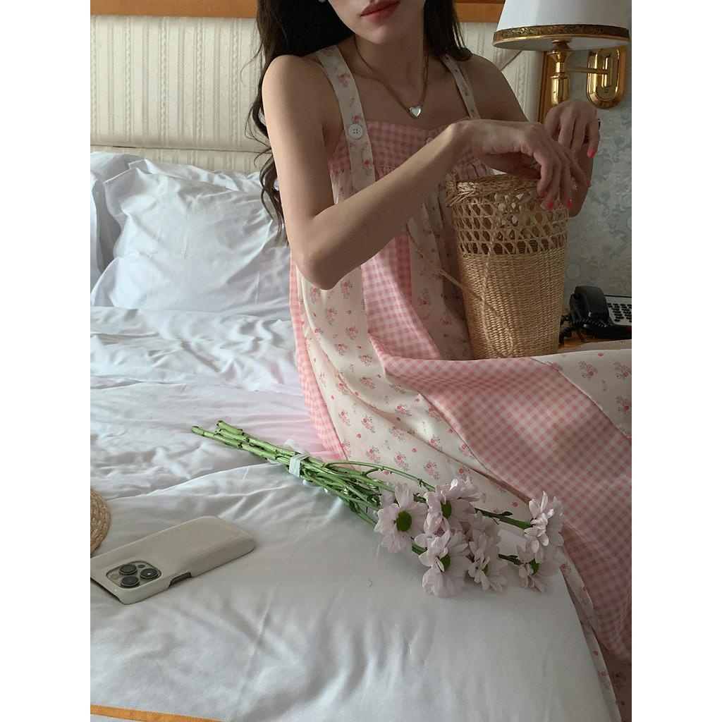 Đầm Hoa Hai Dây Mùa Hè Phong Cách Hàn Quốc Mới 64067