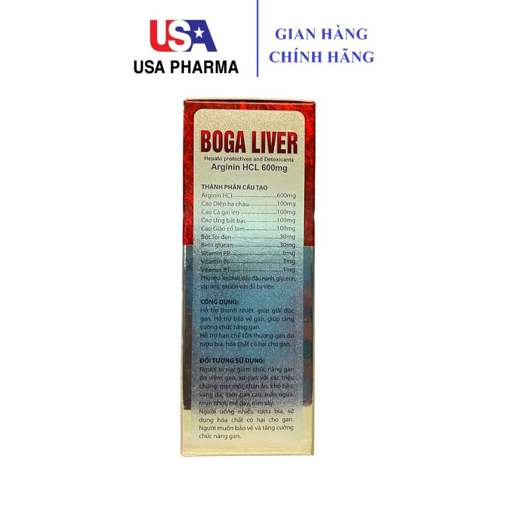 Viên uống Boga liver mát gan lợi mật tăng cường chức năng gan