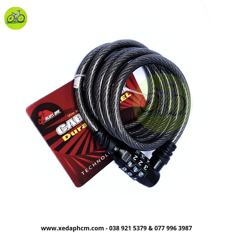 Khóa Dây 3 Số Cao Cấp Cho Xe Đạp Dài 1500mm