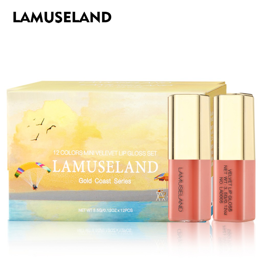Set son môi LAMUSELAND có tinh chất dưỡng ẩm tiện lợi cho đi du lịch