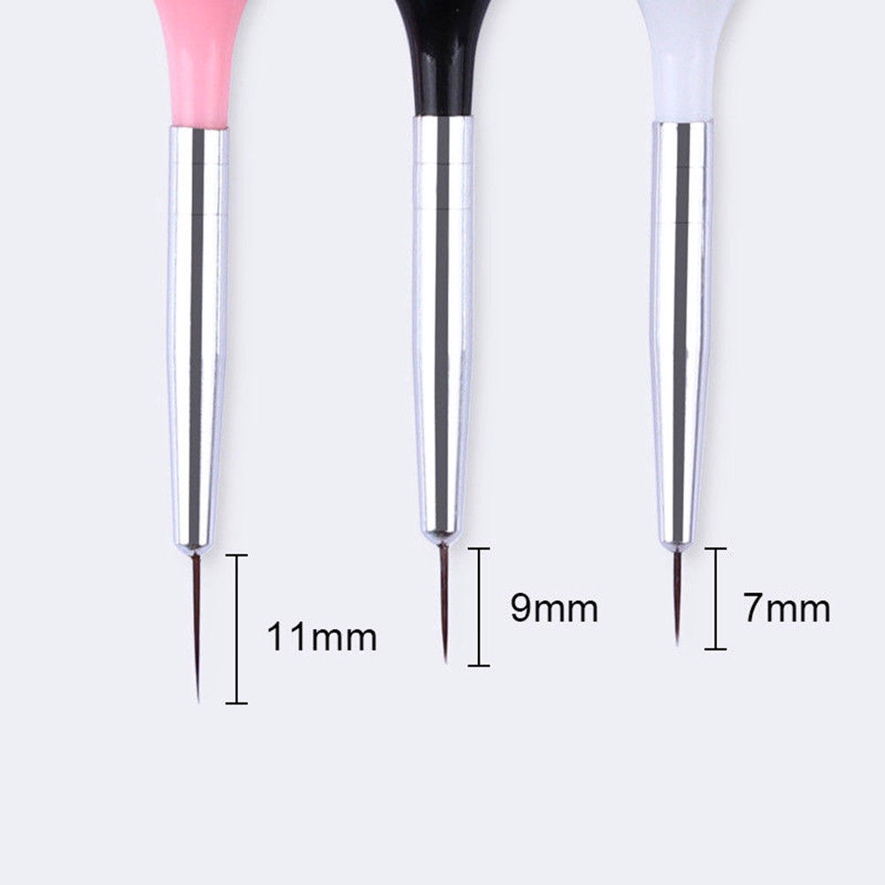 [Hàng mới về] Set 3 cọ vẽ trang trí móng chuyên nghiệp