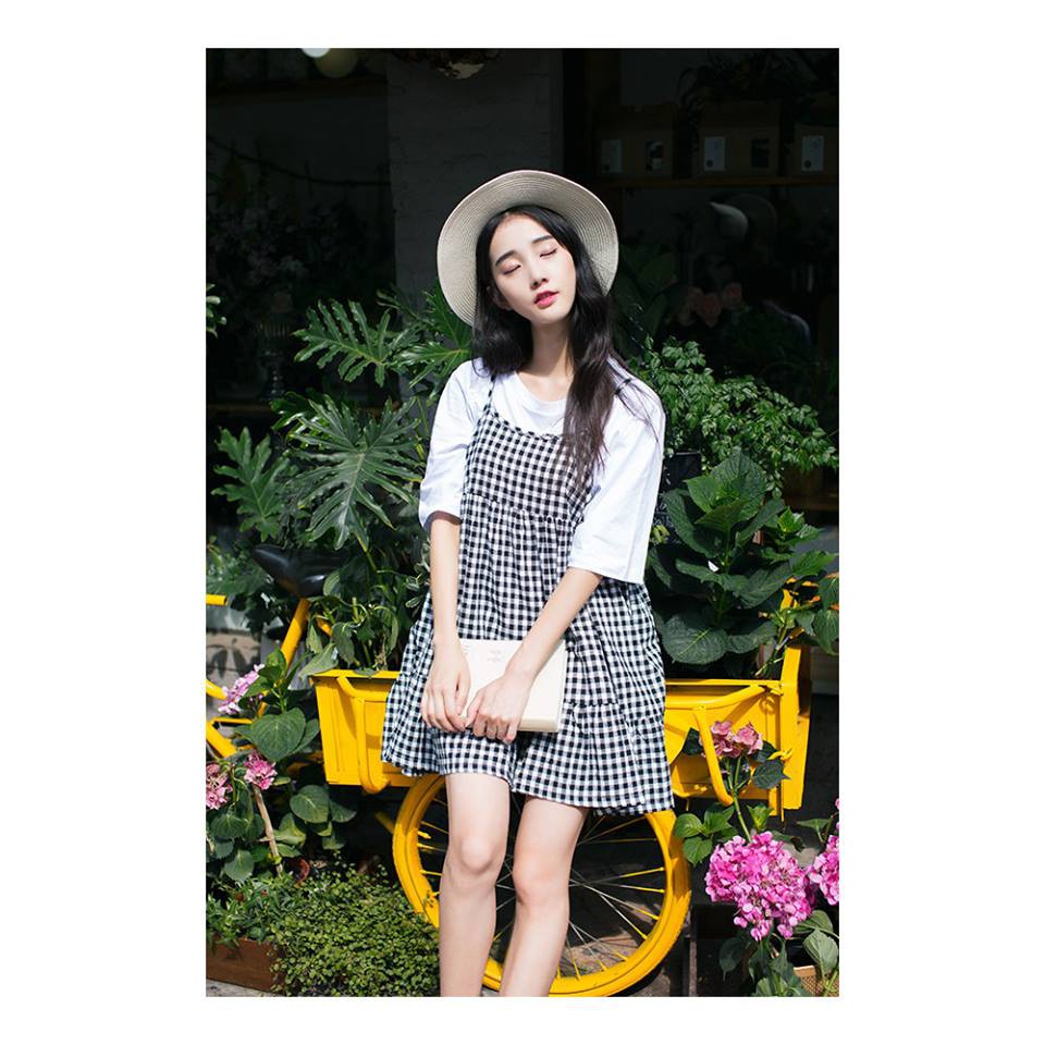 SET ĐẦM YẾM + ÁO THUN S116