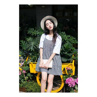 Set đầm yếm + áo thun s116