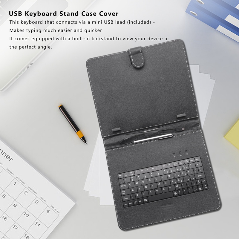 Ốp Máy Tính Bảng Có Bàn Phím USB Và Giá Đỡ Cho Samsung Galaxy Tab E T560 9.6 mini
