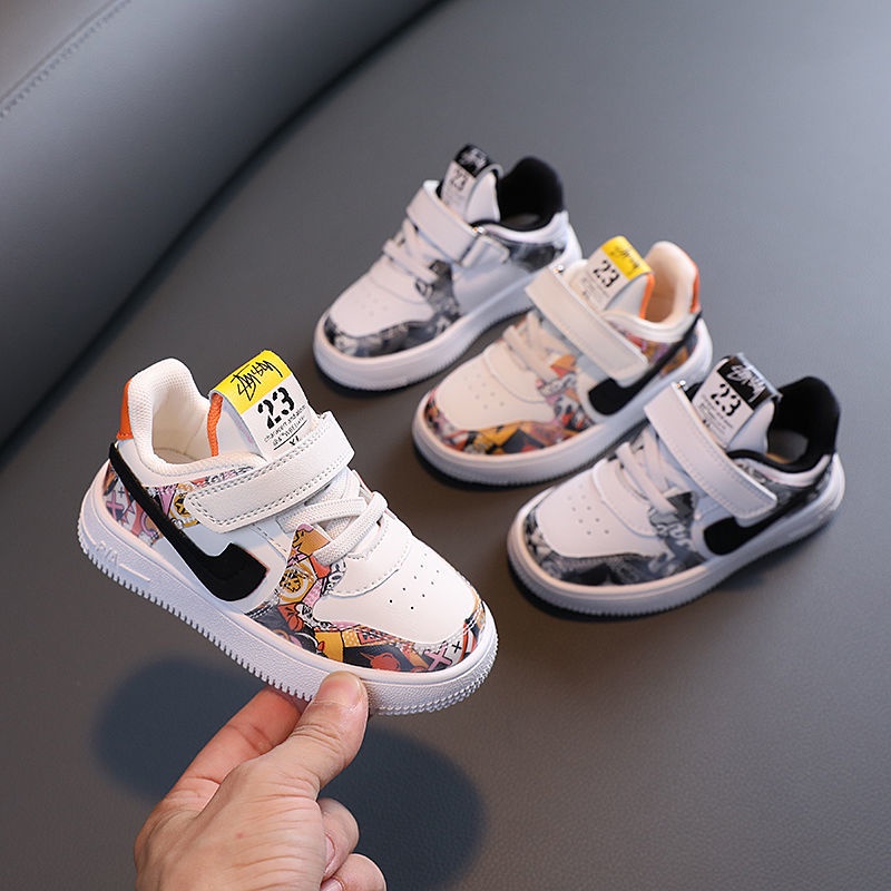 Giày thể thao đế mềm thoải mái phong cách Hàn Quốc thời trang mùa thu cho bé trai và gái 2023