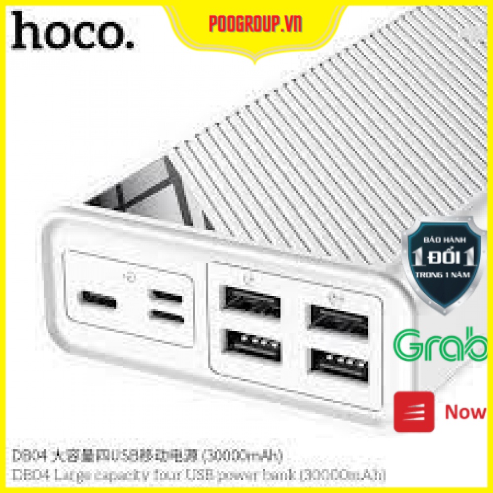 Pin sạc dự phòng chính hãng hoco DB04 30000mah cho iphone ipad samsung oppo xiaomi có Led Hiển Thị Phần Trăm Pin BH 12T