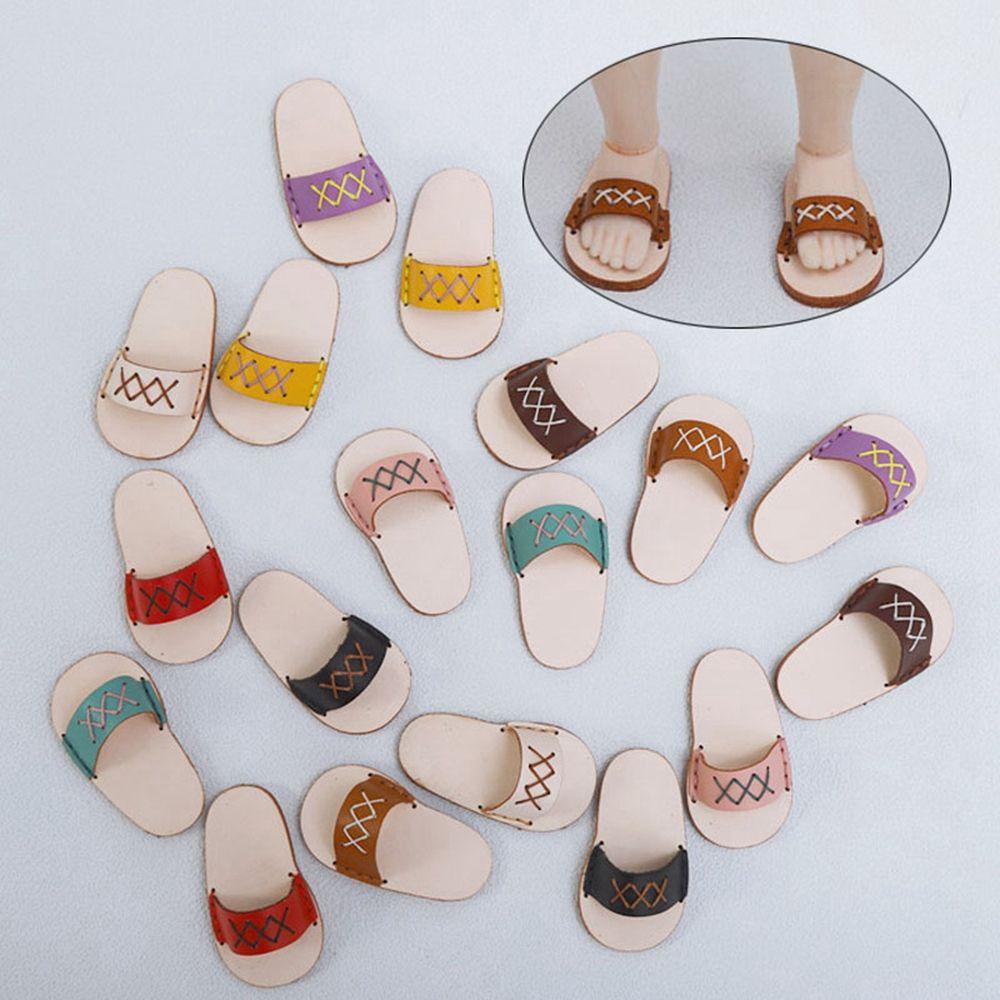 Giày Búp Bê Da Bò 5 Màu Tự Chọn Cho Búp Bê OB11 Tỉ Lệ 1 / 11