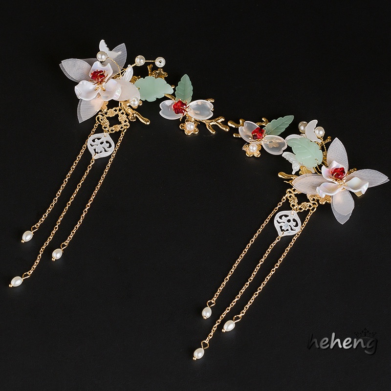 Trâm Cài Tóc Cô Dâu Phối Ren Tua Rua Phong Cách Hanfu Trung Hoa Cổ Điển Thời Trang Năm 2021