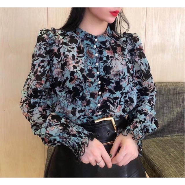 Áo sơ mi hoạ tiết vintage