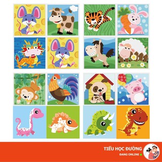 Tranh Số Hoá Tập Tô Màu Theo Số Cho Trẻ Em Size Nhỏ 20x20 Đồ Chơi Giao Dục Sớm - Quà Tặng Bé Trai Bé Gái Từ 6-12 Tuổi