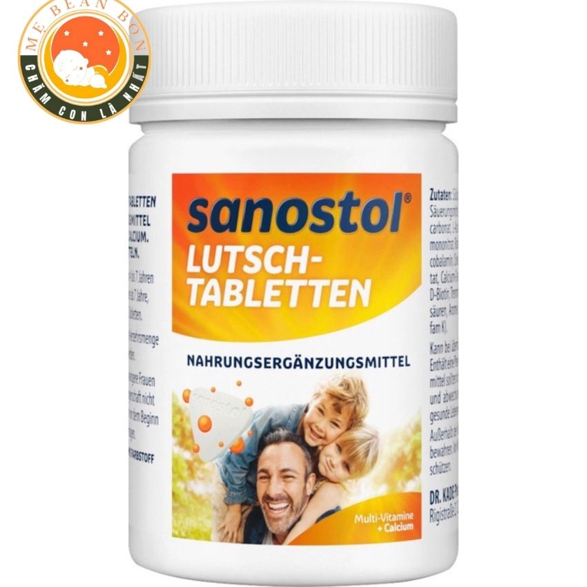 Viên Ngậm 75 Viên Sanostol  Bổ Sung Canxi & Multi-Vitamin Tổng Hợp + Canxi,  cho trẻ từ 4 tuổi và người lớn của Đức