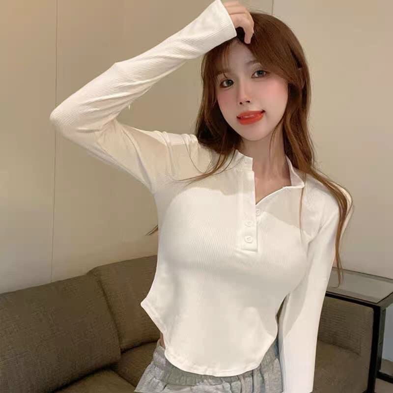 [Mã 11FASHIONSALE1 giảm 10K đơn 50K] Áo thun body vạt bầu tay dài cổ V | BigBuy360 - bigbuy360.vn