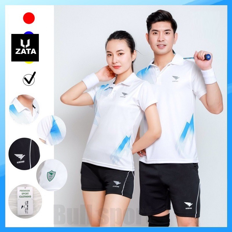 Áo cầu lông 𝗙𝗿𝗲𝗲 𝘀𝗵𝗶𝗽 áo cầu lông nam nữ Hiwwing W1 - Bull Sport VN