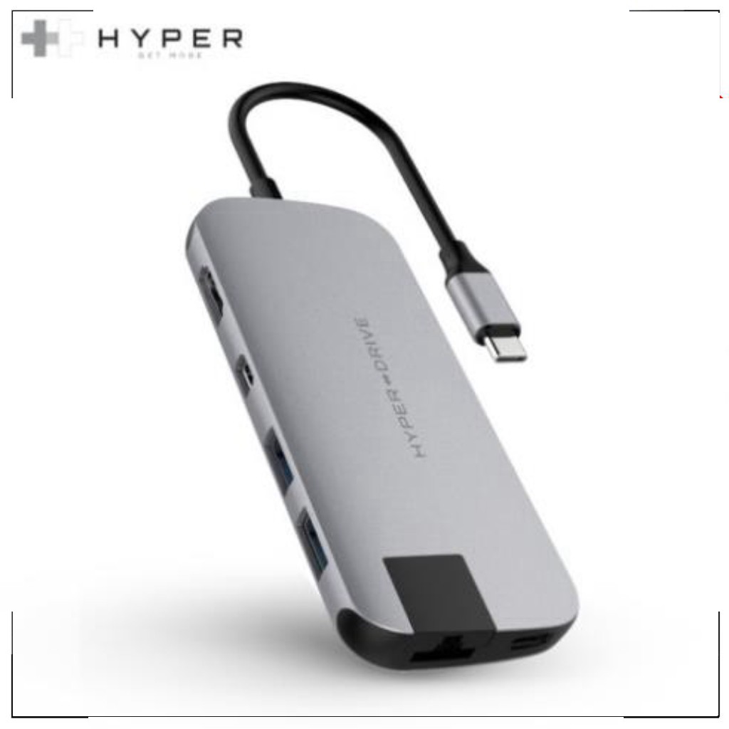 Cổng Chuyển Hyperdrive Slim 8in1 USB-C Hub Cho Macbook,PC,Devices Chính Hãng - 𝒎𝒂𝒄𝒃𝒐𝒐𝒌