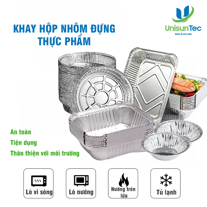 Set 20 hộp nhôm đựng thực phẩm có nắp đậy tiện dụng