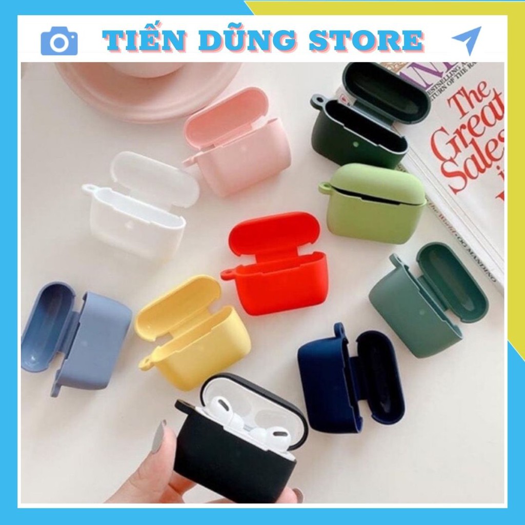 Ốp Bảo Vệ Tai Nghe Airpods Pro Màu Trơn Chất Liệu Silicone Dẻo - Nhiều Màu Sắc