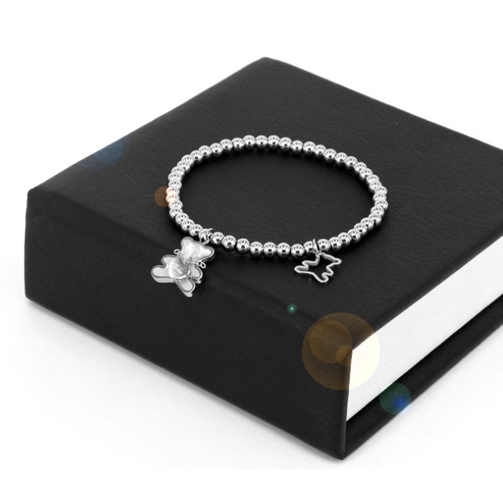 Lắc tay nữ titan kiểu bi + con gấu siêu cute - Đem lại đẳng cấp sang trọng quý phái cho người đeo