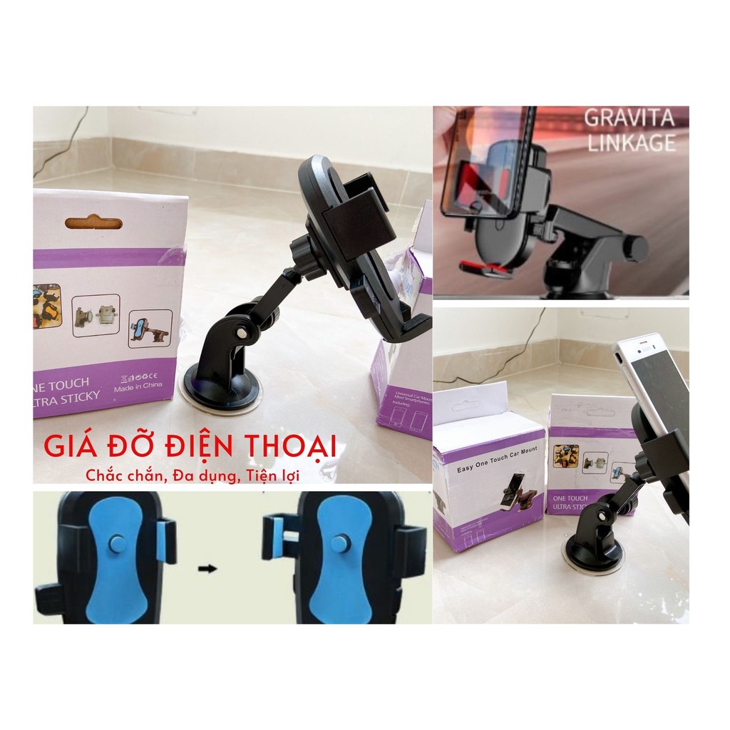 Giá đỡ điện thoại trên ô tô cực chắc chắn đa năng xoay 360 không rung lắc khi xe chạy - Kẹp điện thoại trên ô tô - Ô Tô