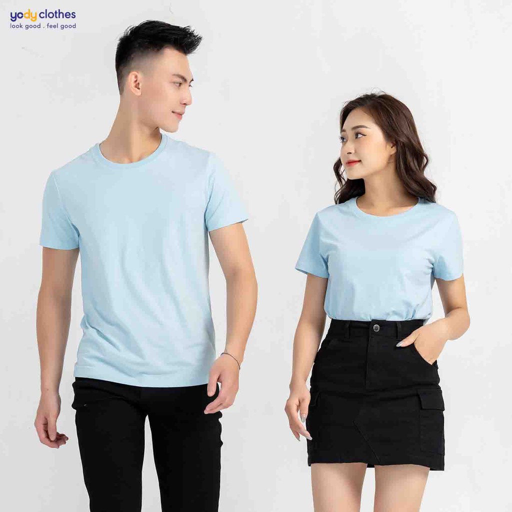 Áo thun nam trơn YODY cổ tròn chất liệu cotton mềm mịn co dãn PPM4253 | BigBuy360 - bigbuy360.vn