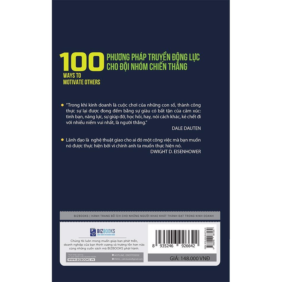 Sách - 100 phương pháp truyền động lực cho đội nhóm chiến thắng