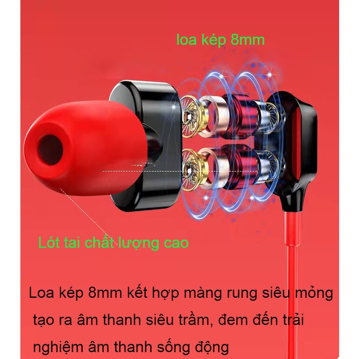 Tai nghe Q70 có dây Nhét Tai gaming Chống Ồn có mic chơi game HIFI cho Phone Điện Thoại Samsung xiaomi Huawei #17