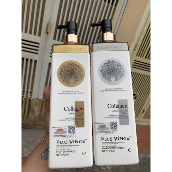 Bộ dầu gội cặp collagen vinge kích mọc và ngăn rụng tóc dưỡng phục hồi mềm mượt tóc nữ nam chĩnh hãng  Sunset KS1