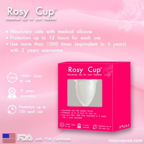 Cốc nguyệt san Rosy Cup chính hãng (Freeship 99k)