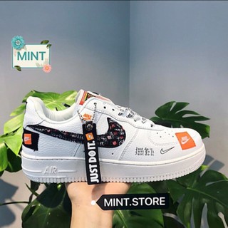 Video cận cảnh) Giày thể thao sneaker just do it trắng cam