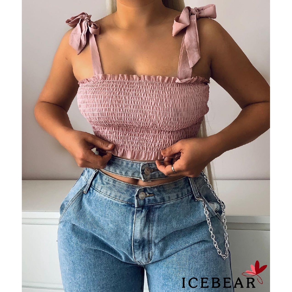 Áo Hai Dây Phối Ren Gợi Cảm Cho Nữ