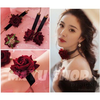 Phụ kiện Hoa hồng Vòng cổ Vòng đeo tay Nhẫn Lolita Gothic Halloween