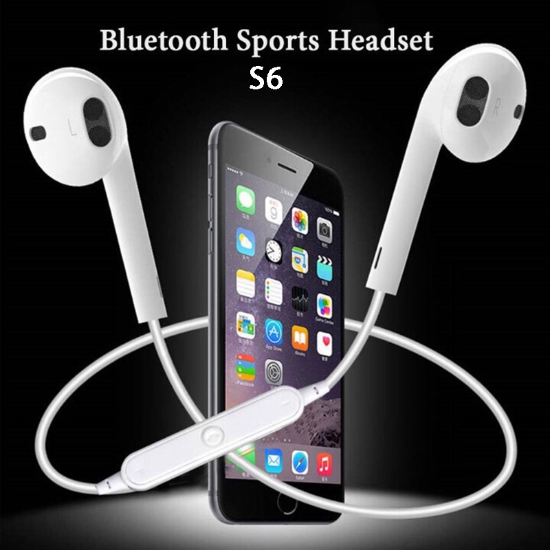 [SALE 50%] Tai nghe Bluetooth Sports Headset S6 siêu Bass + Tặng kèm dây sạc
