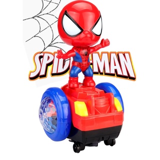 SALE !!! ĐỒ CHƠI NGƯỜI NHỆN CƯỠI XE THĂNG BẰNG XOAY 360 QUẨY NHẠC VÀ PHÁT SÁNG (SP001666 )