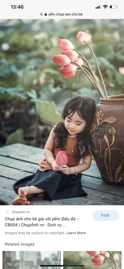 Yếm chụp sen cho bé