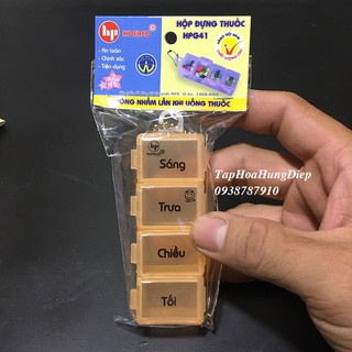 Hộp Đựng và Chia Thuốc 4 Ngăn