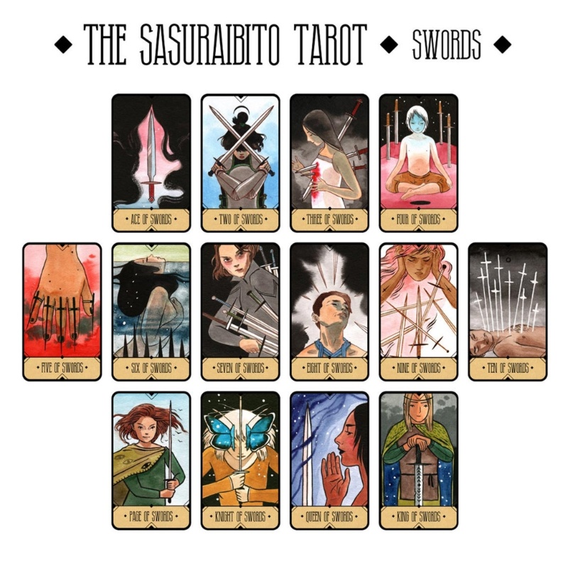 Bộ Bài Tarot Tiếng Anh The Sasuraibito Oracles