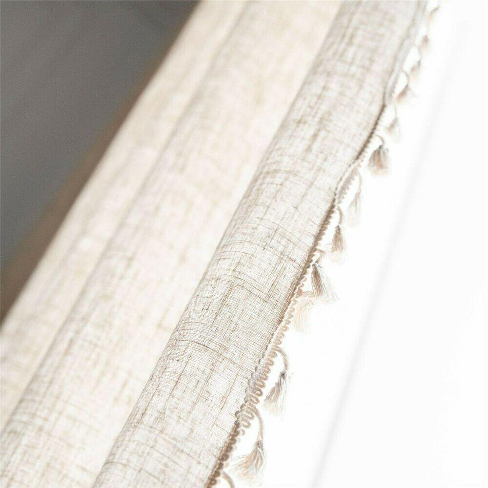 IVORY Rèm Cửa Sổ Dạng Tua Rua Bằng Polyester Phong Cách Boho Dành Cho Trang Trí Nhà Cửa
