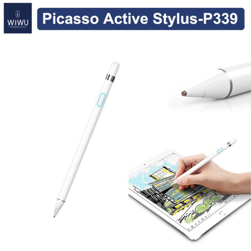Bút cảm ứng chính hãng Wiwu PICASO Active Stylus -P339 Touch Pen , Bút cảm ứng viết trên IOS / Androi / Window